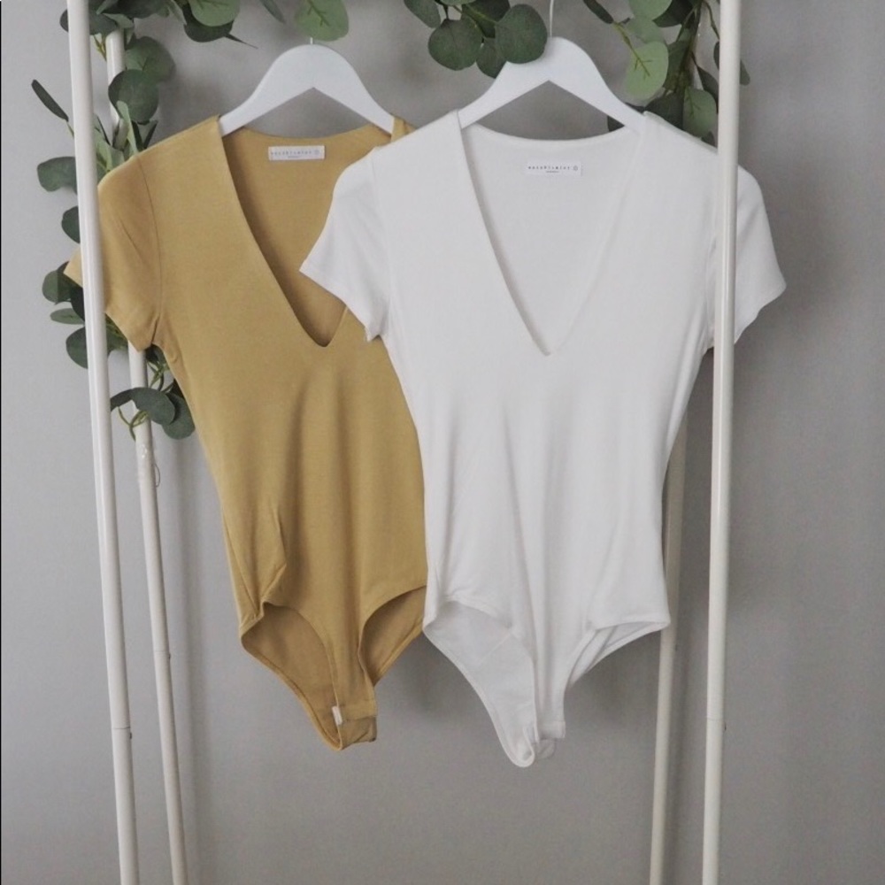The Emma Double Layered Bodysuit - Mustard